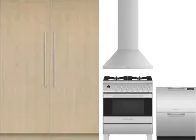 5 Piece Package Includes Refrigerator, Freezer, Range, Hood And Dishwasher